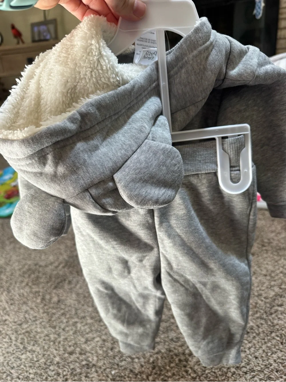 Disney Gray Mickey Mouse Sherpa-Lined Hoodie & Jogger  Set
